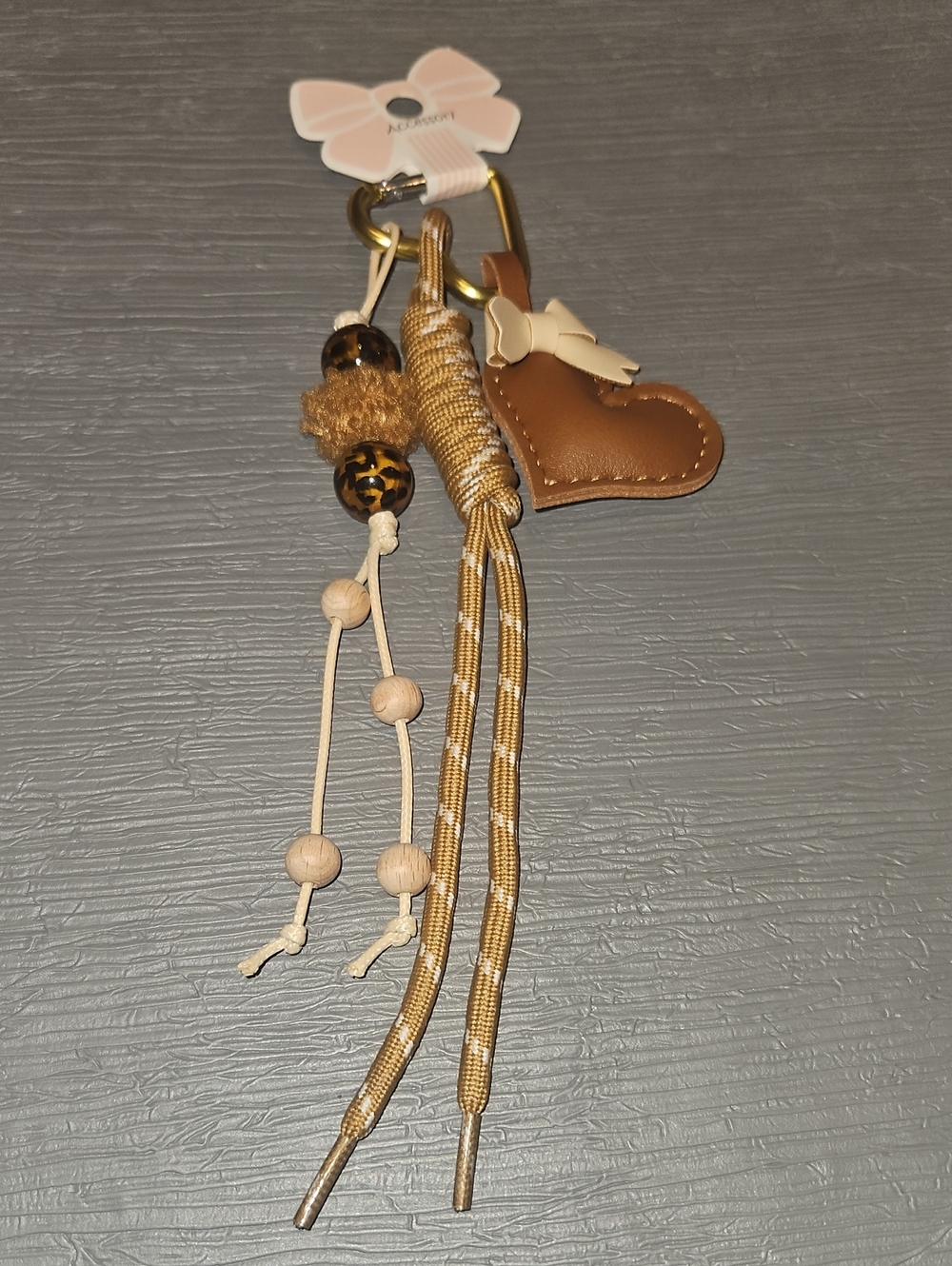 Brown Heart Keychain Nwt